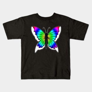 Rainbow Butterfly Kids T-Shirt